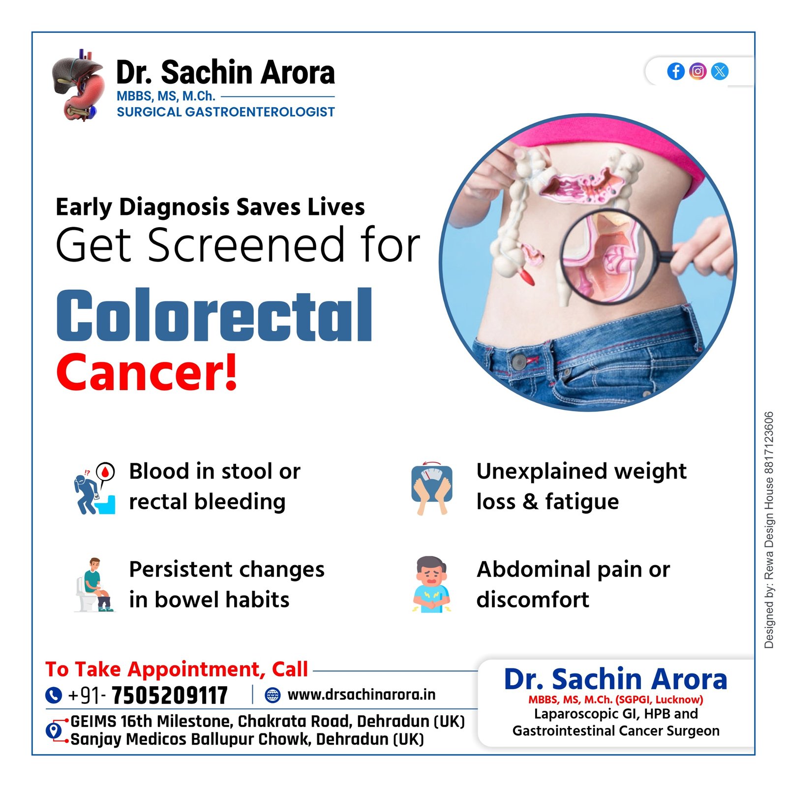 Colorectal cancer is one of the most common and deadly cancers worldwide, but early detection can significantly improve survival rates. Regular screening and awareness about symptoms can help in timely diagnosis and treatment.